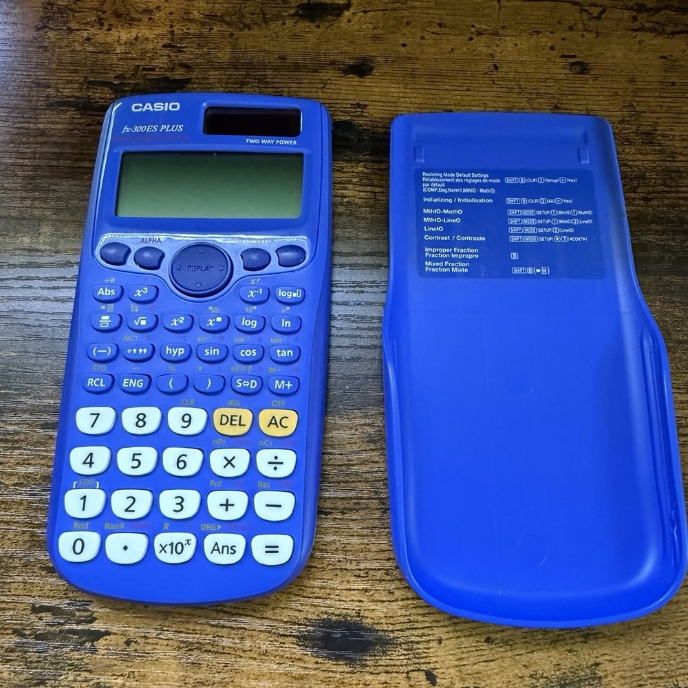 Casio FX‑300ES Plus Scientific Calculator Natural VPAM Two‑Way Power Blue Tested